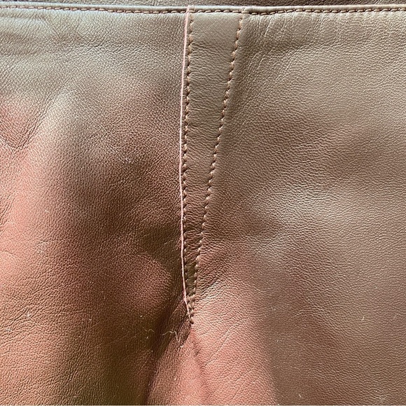 NWT GSTQ Leather Wrap Skirt Merlot Asymmetrical Size Large (L) - Picture 9 of 15